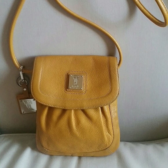 Tignanello Handbags - Tignanello Mustard Colored Cross-Body Bag